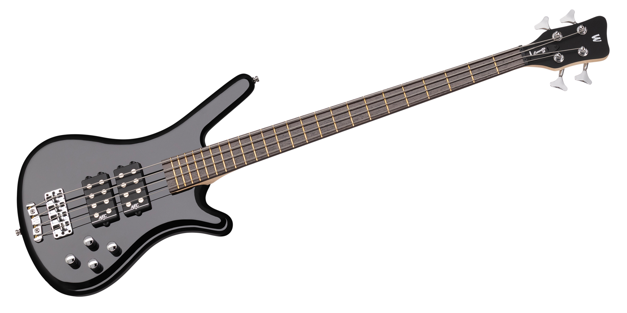Warwick RockBass Corvette $$, 4-String - Solid Black High Polish