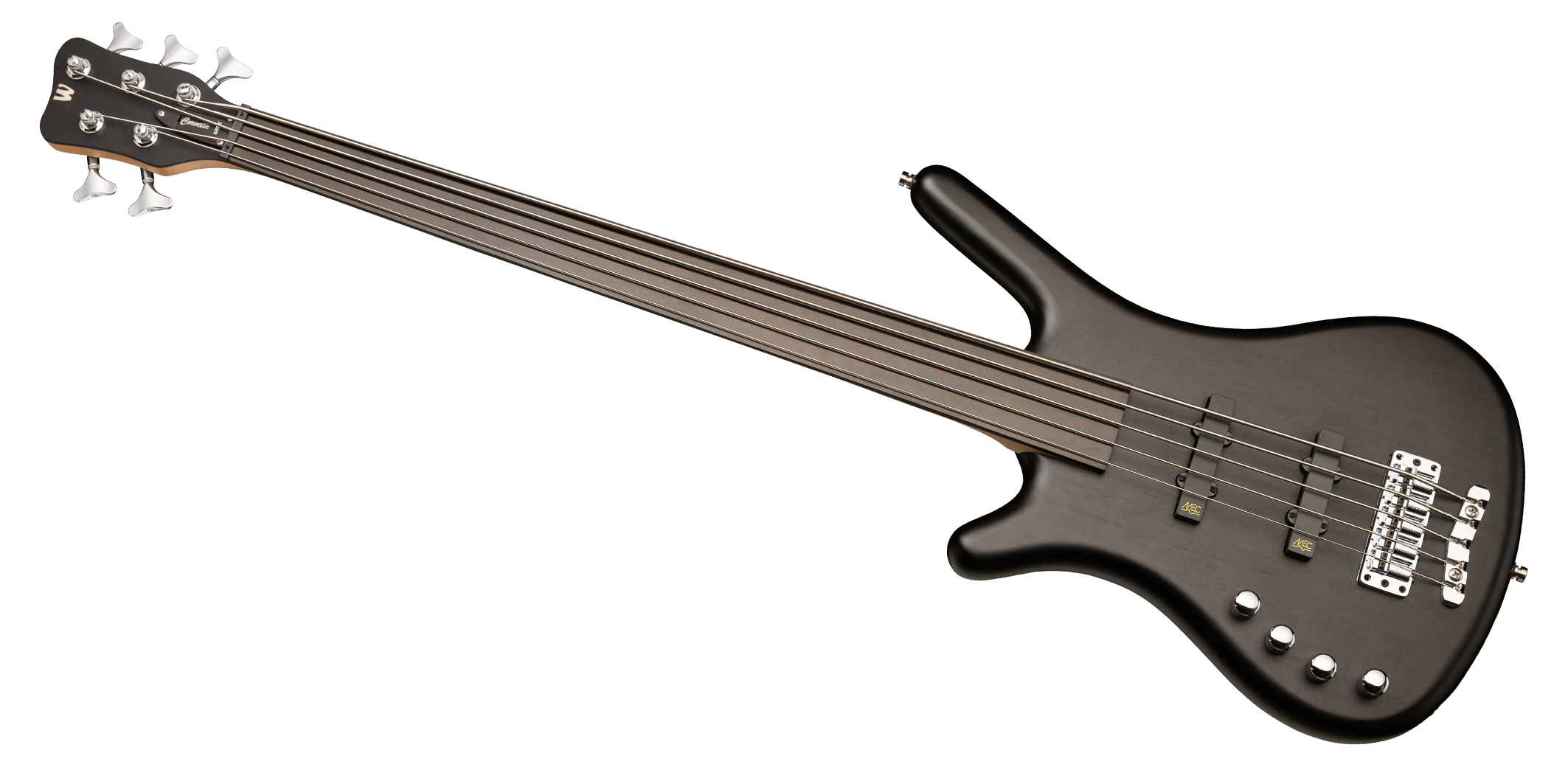 Warwick RockBass Corvette Basic, Lefthand, 5-String, Fretless - Nirvana Black Transparent Satin