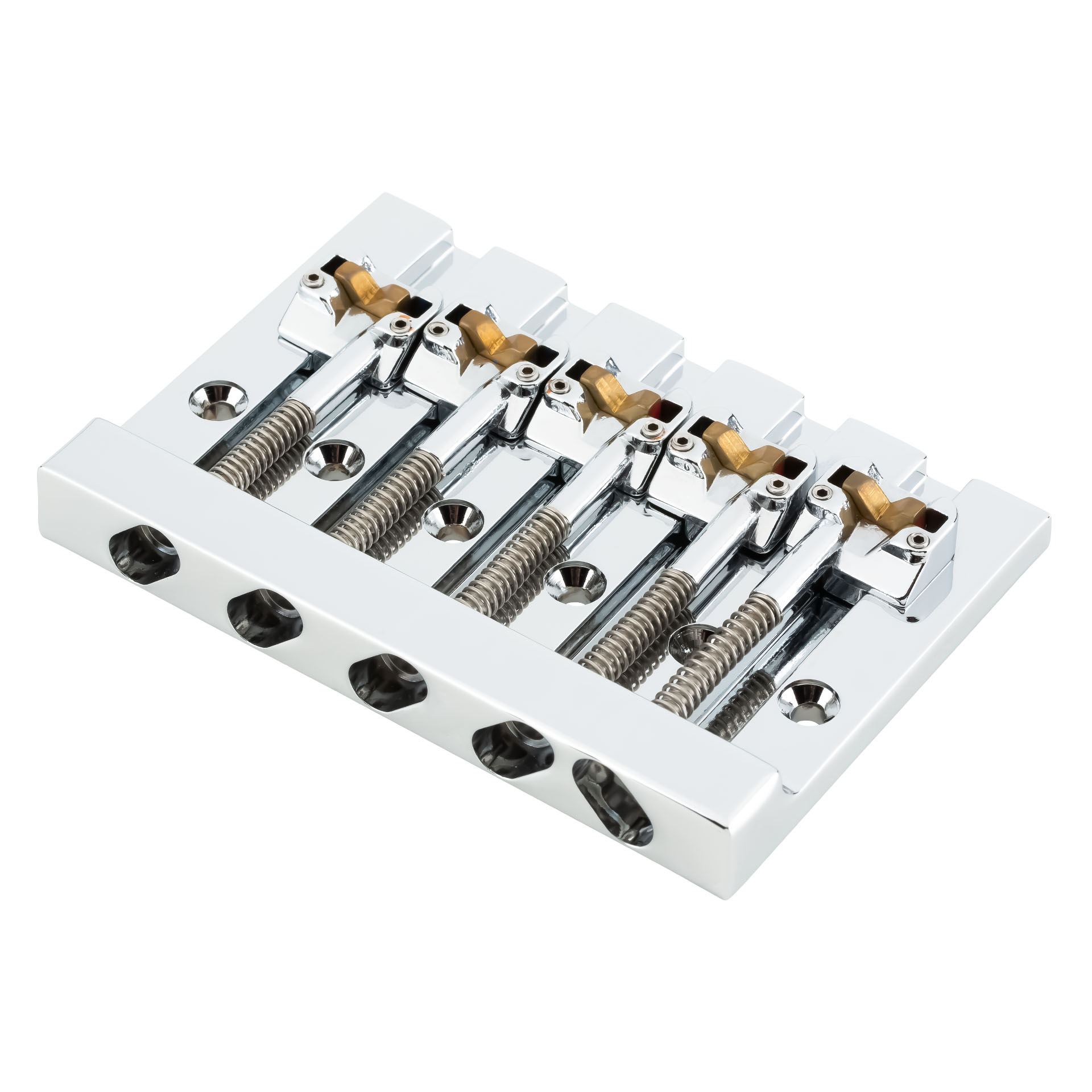 HIPSHOT 5 String KickAss Bass Bridge - Mounting Style II - Chrome