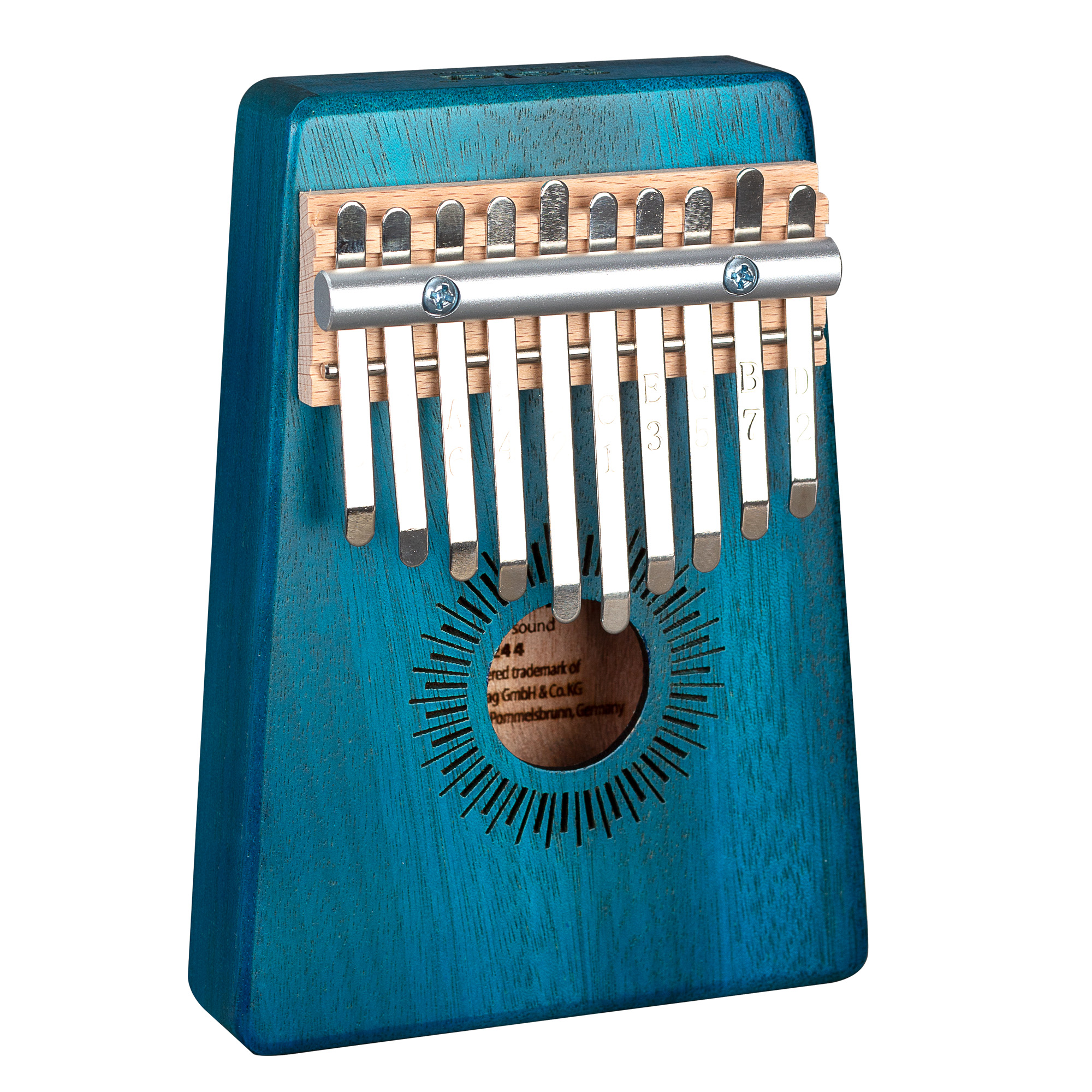 SELA SE244 Kalimba Mahagoni 10 Blau