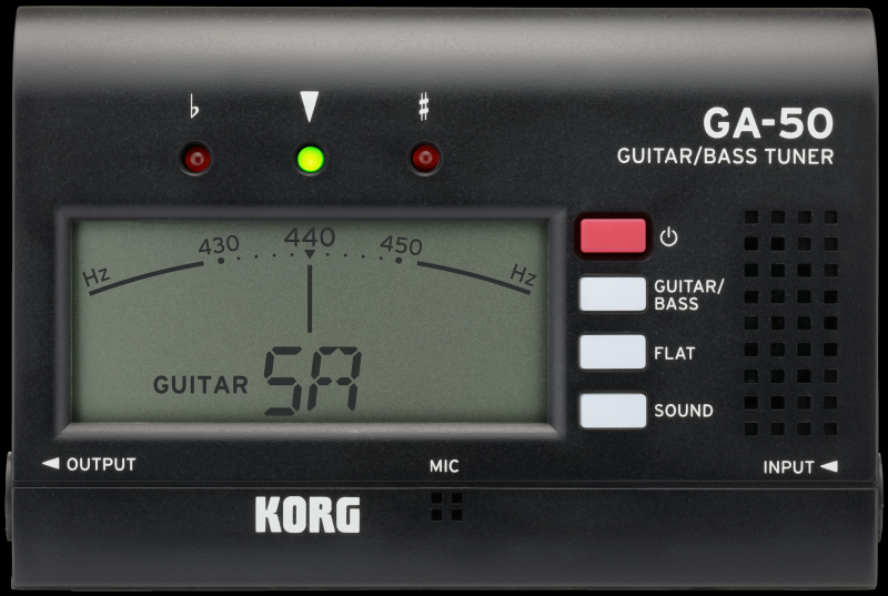 KORG GA-50 Stimmgerät, Gitarre/Bass, schwarz