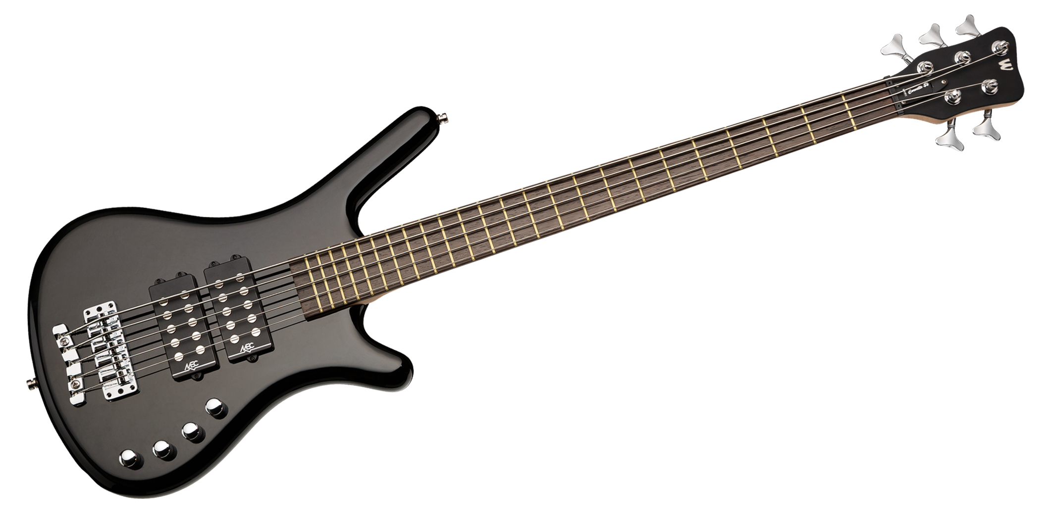 Warwick RockBass Corvette $$, 5-String - Solid Black High Polish