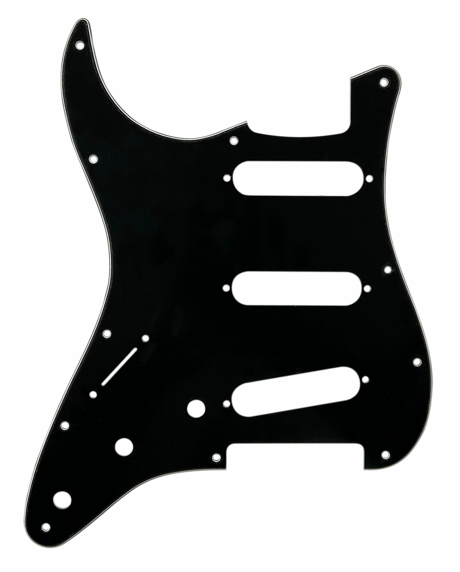 D'Andrea ST-Style SSS Pickguard (DPP ST BWB SSS LH), Black, Lefthand
