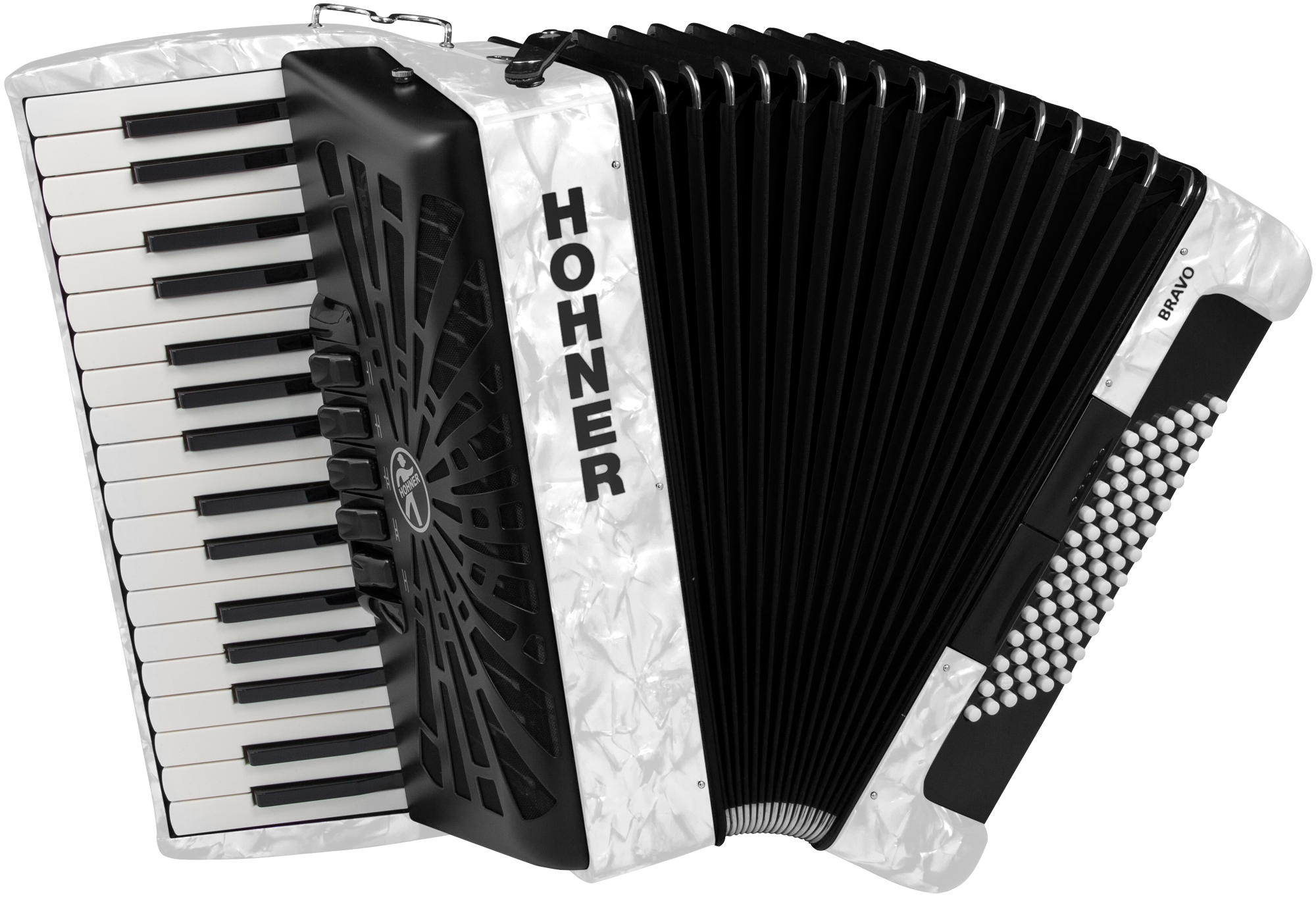 HOHNER Akkordeon Bravo III 72 weiß silent key