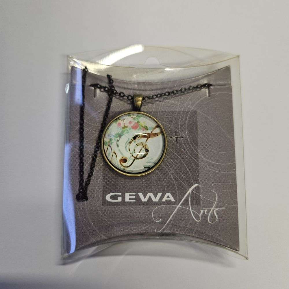 Gewa Halskette vergoldet antik, Violinschlüssel