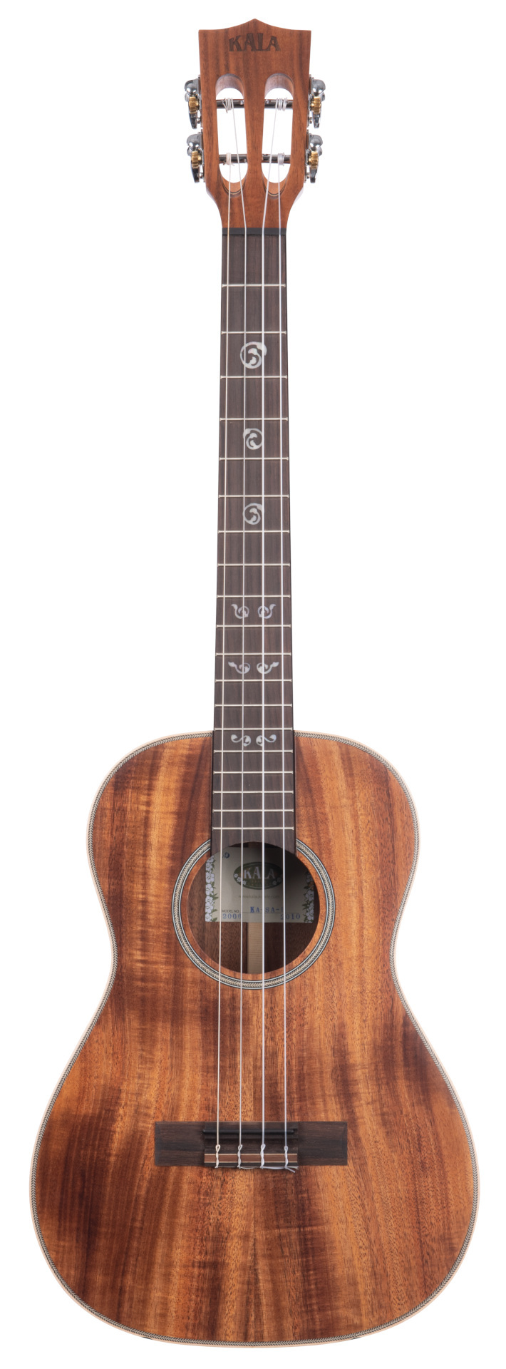 KALA KA-SA-B All Solid Acacia Baritone Ukulele, with Case (UC-B)