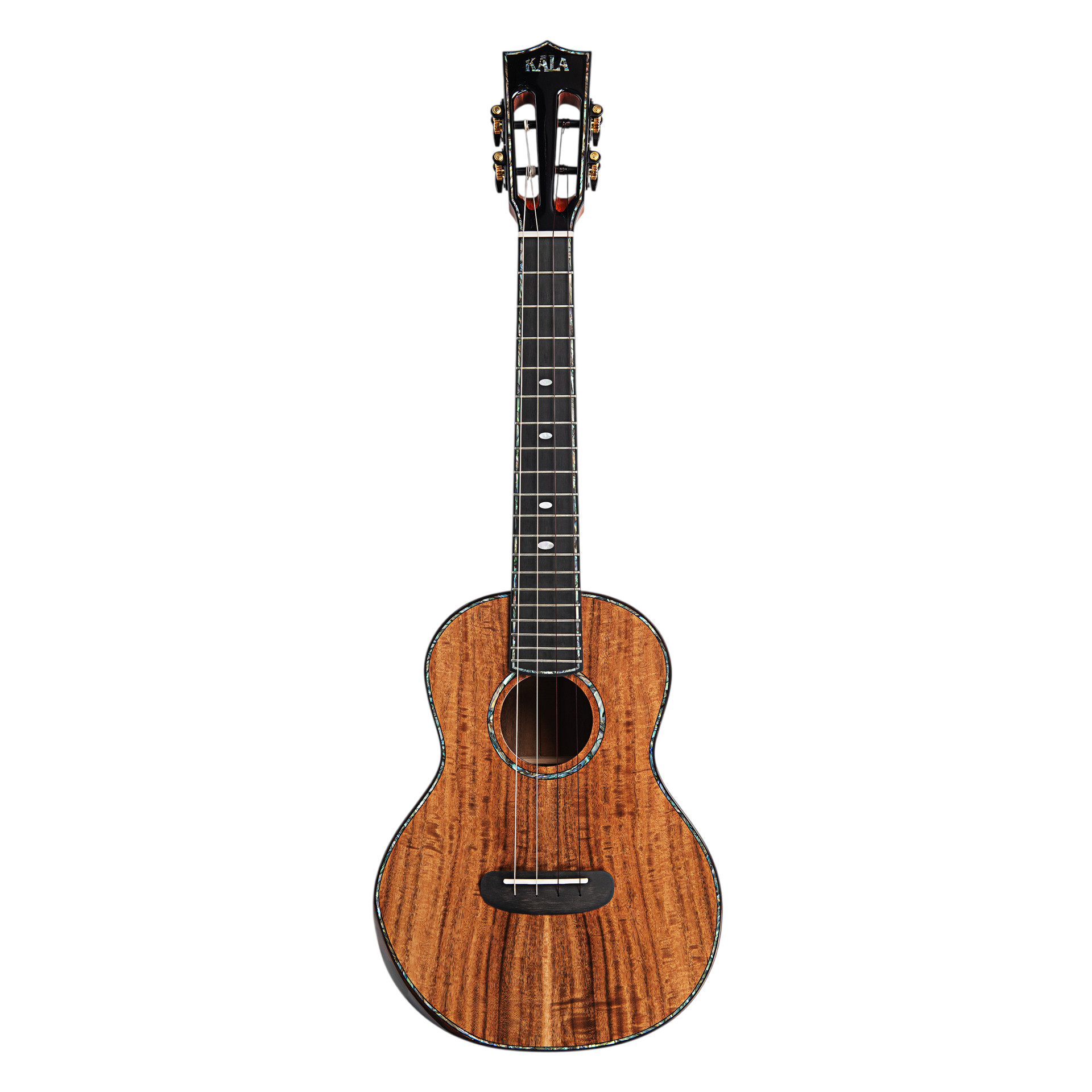 KALA KA-CTD-SA-TG - Contour Deluxe All Solid Gloss Acacia Tenor Ukulele, with Bag