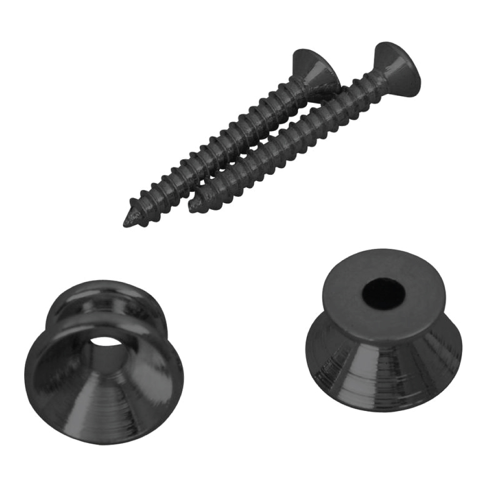 D'Andrea Strap Buttons (EP2B), Black - 2 pcs (1 set)