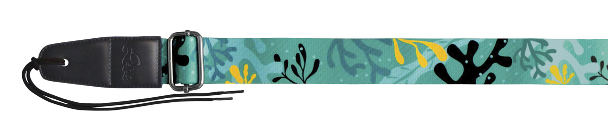 LEHO LH-STR-TSLG Ukulele Gurt - Tropical Sea Life Green