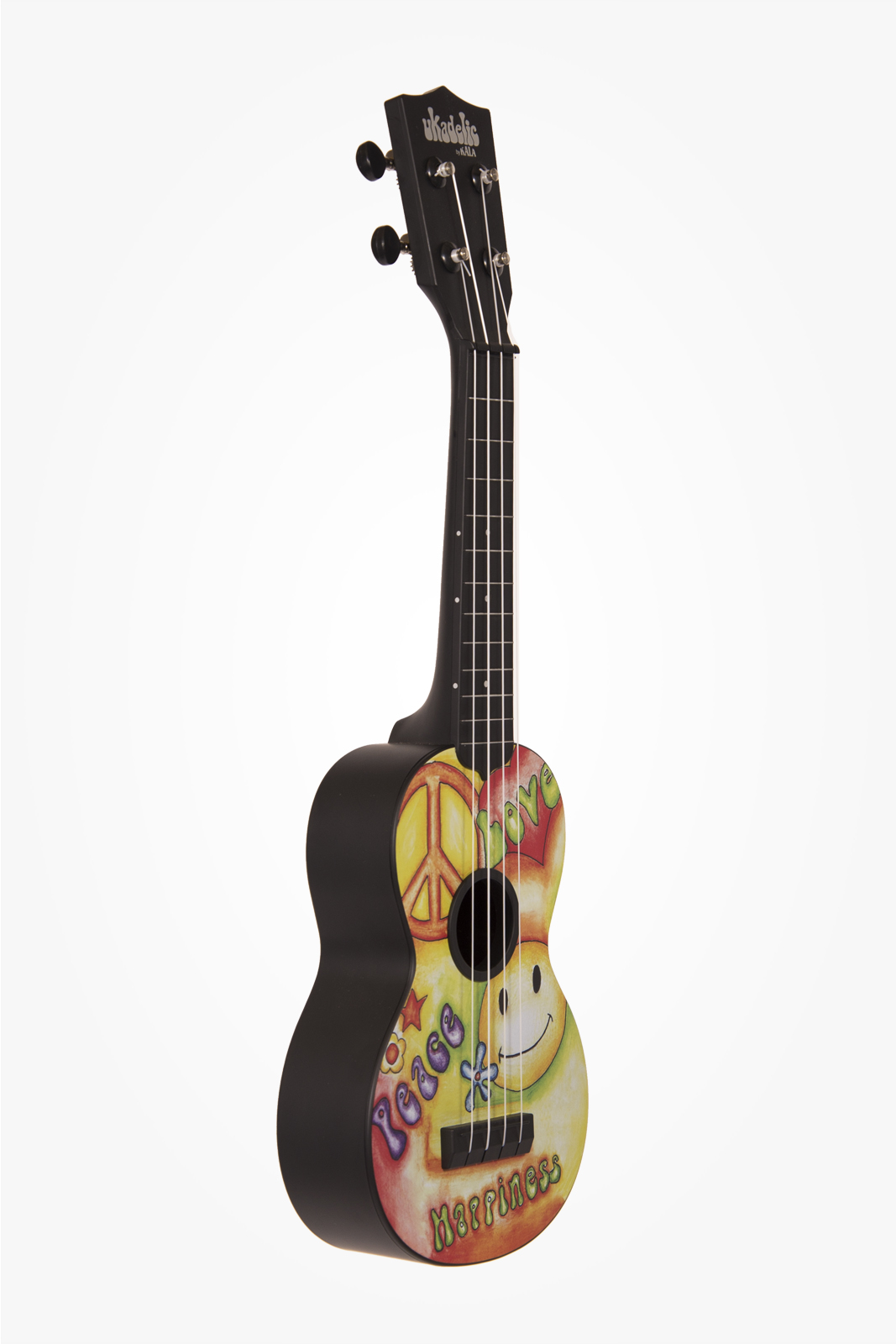 KALA Ukadelic KA-SU-PEACE - Peace Love Soprano Ukulele + Tasche