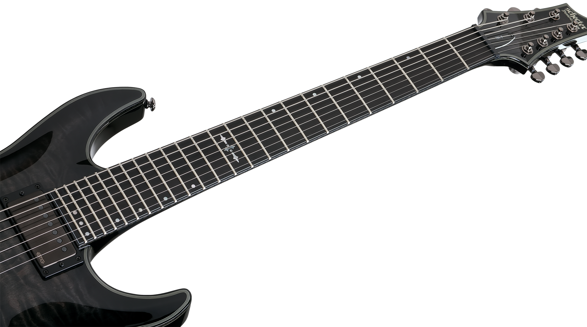 SCHECTER E-Gitarre Hellraiser Hybrid C-7, Trans Black Burst