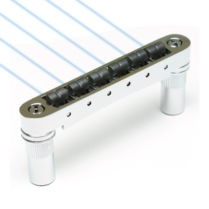 Ghost PN-8863-C0 - Loaded ResoMax NV2 Tune-O-Matic Bridge, 6 mm - Chrome