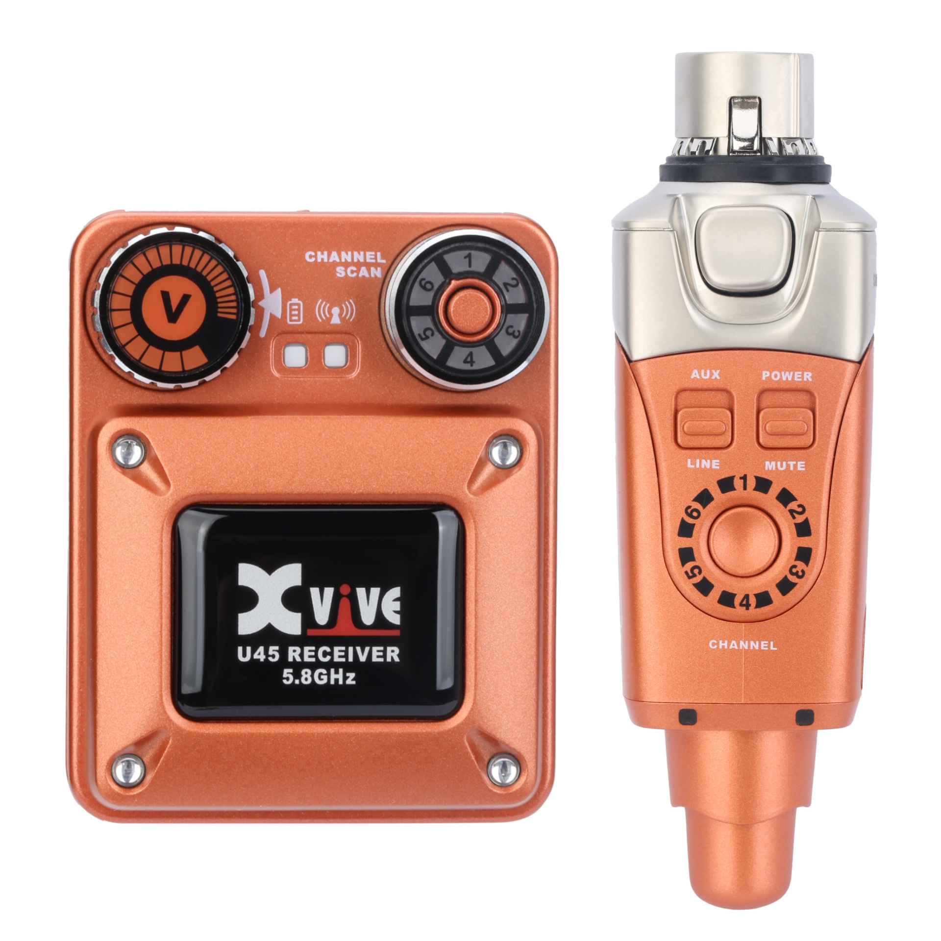 XVive U45 In-Ear Monitor Wireless System, 5.8 GHz, Orange