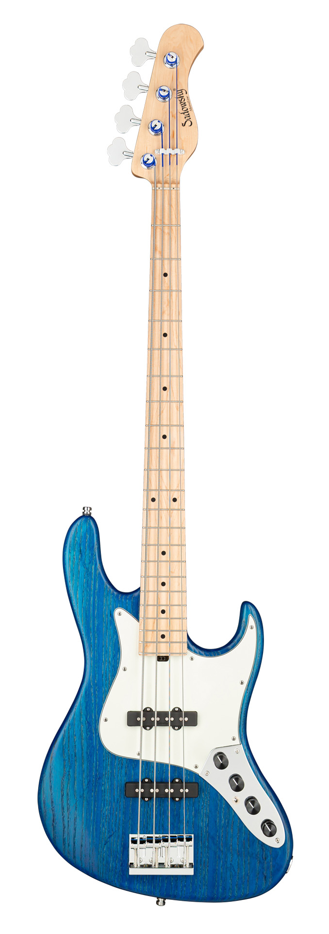 Sadowsky MetroLine 22-Fret Will Lee Artist Line Bass, Swamp Ash Body, Maple Fingerboard, 4-String - Ocean Blue Transparent Satin