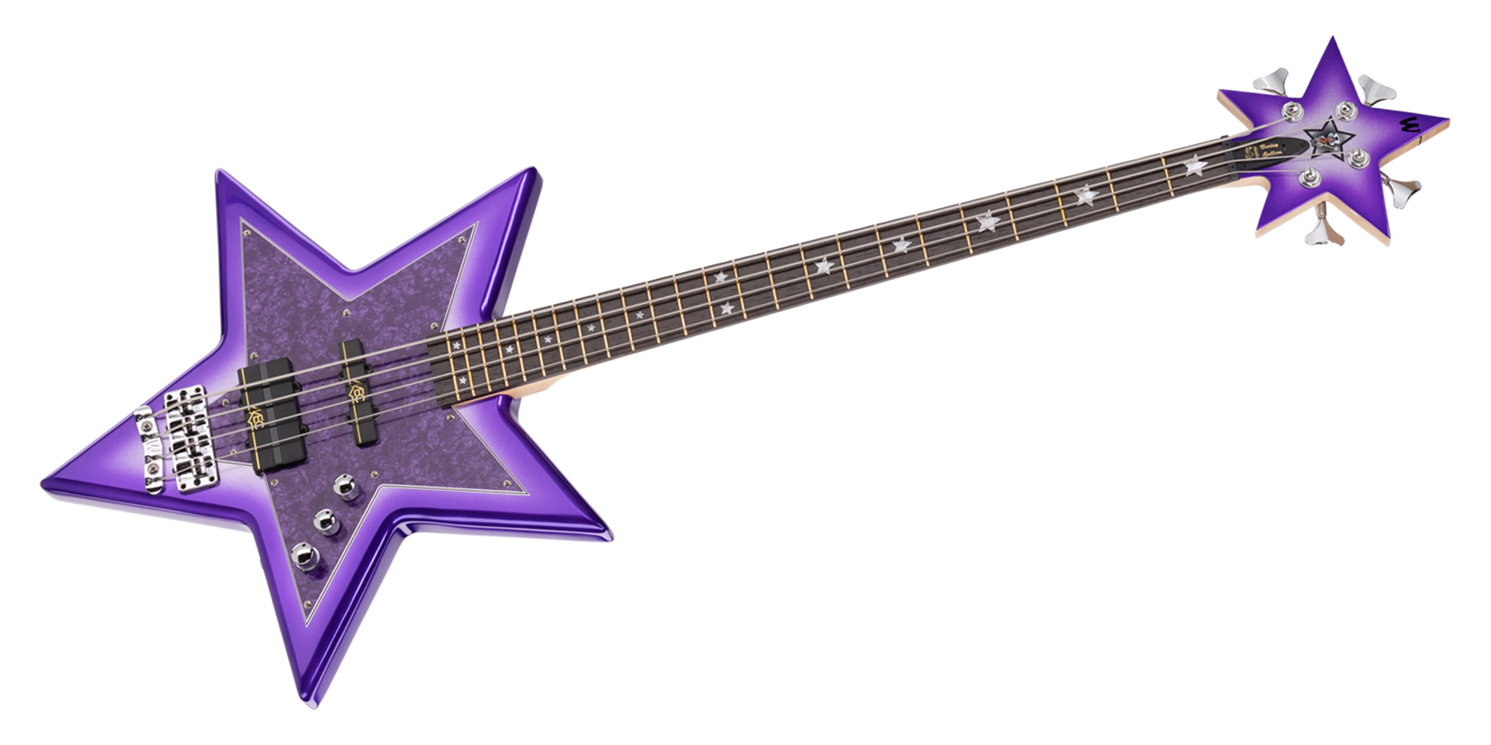 Warwick RockBass Artist Line Bootsy Collins Space Bass, 4-String - Special Purple Bootsy Finish