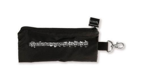 Stiftemäppchen schwarz mit Notenzeile