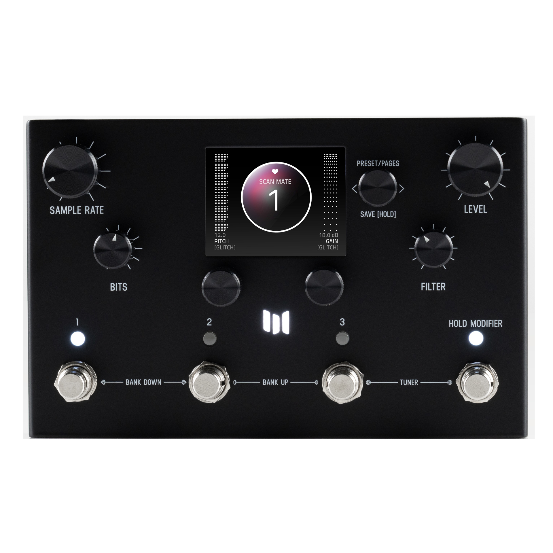 Meris Ottobit X - Modular 80s Texture Engine Pedal, Black