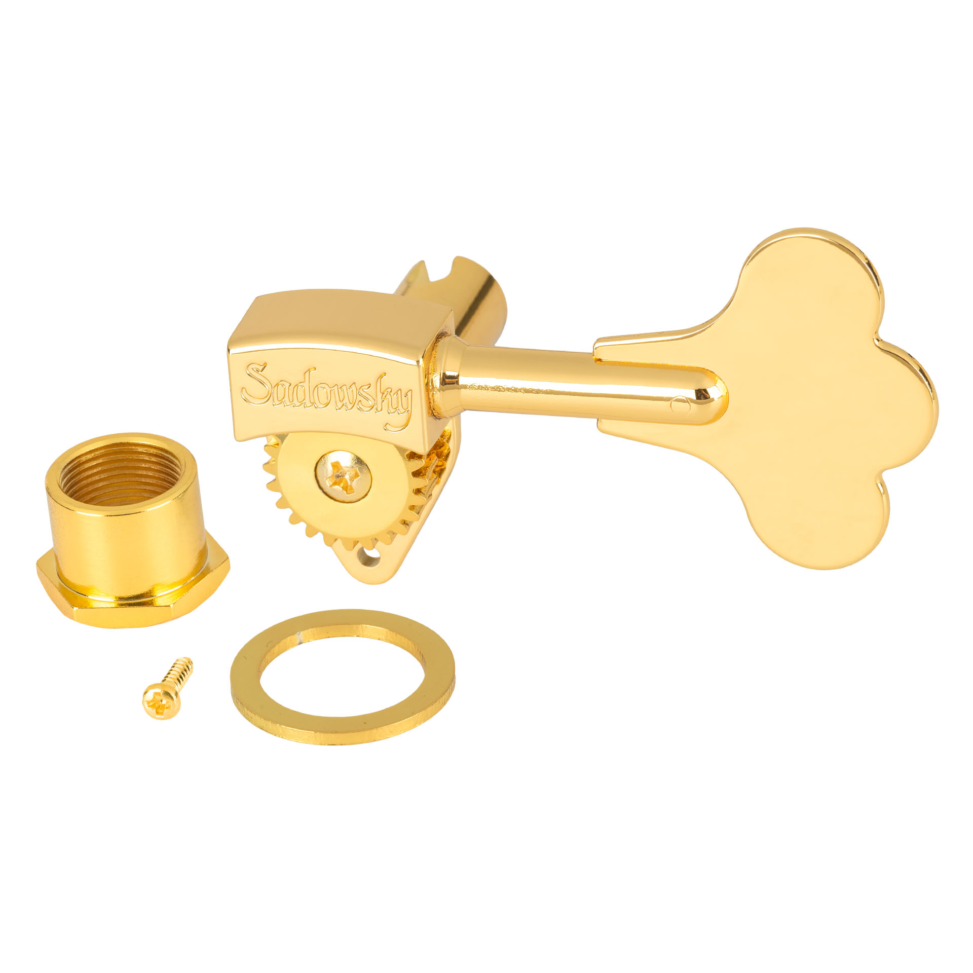 Sadowsky Parts - Ultra-Light Machine Head with Open Gear, Left (Bass) Side - Gold
