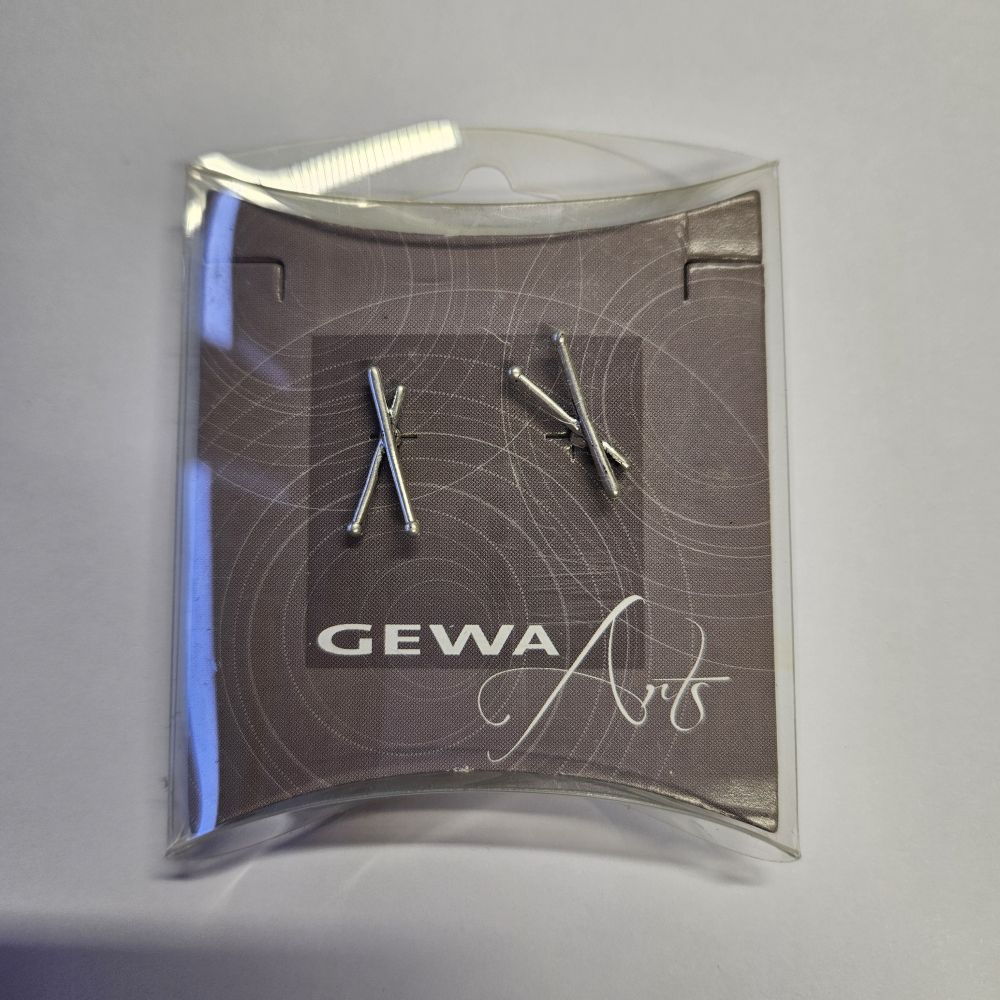 Gewa Ohrringe Drumsticks, versilbert