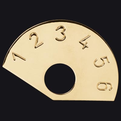 Framus Vintage Parts - 6-Position Control Plate, Gold