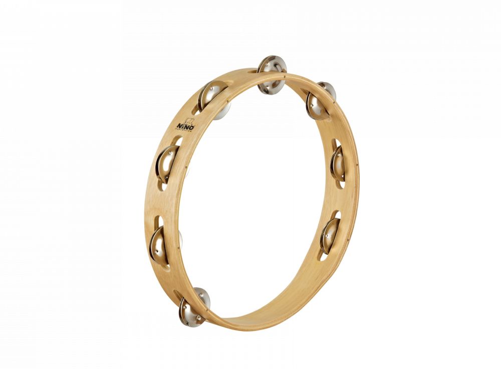 NINO 14 Percussion Wood Tambourine 10"