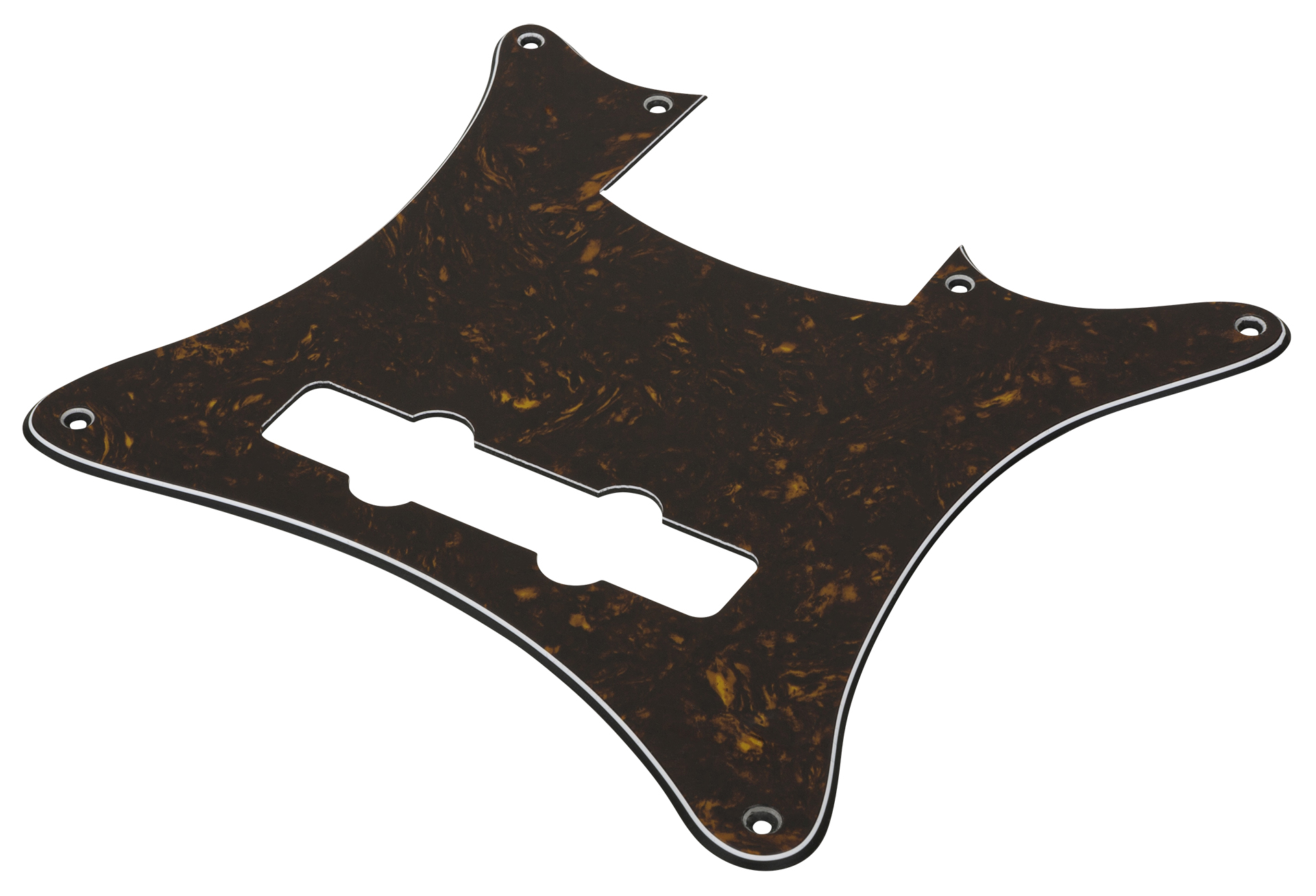 Warwick Parts - Streamer CV Bass Pickguard - 5-String - Tortoise/Cream/Black