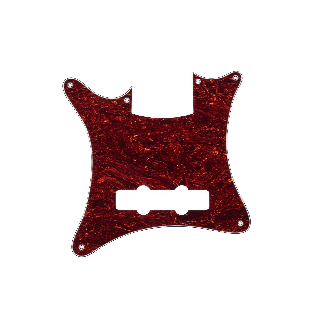 Warwick Parts - Streamer CV Bass Pickguard - 4-String - Tortoise - Lefthand