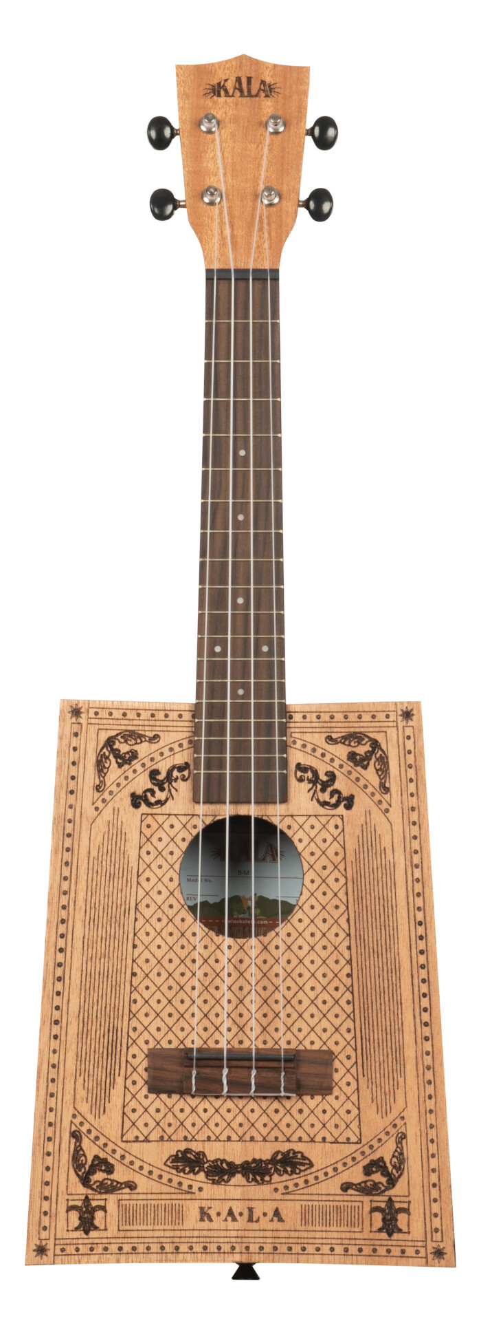 KALA KA-CB-VICT-C - Victorian Cigar Box Concert Ukulele, with Bag