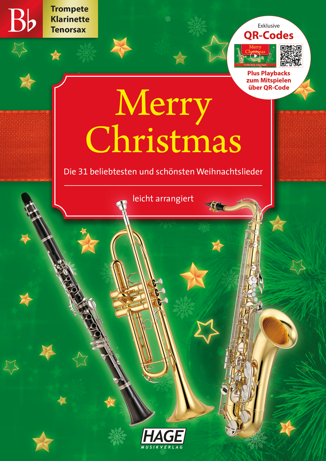 Merry Christmas für Trompete Klarinette Tenorsax - HAGE EH 2081