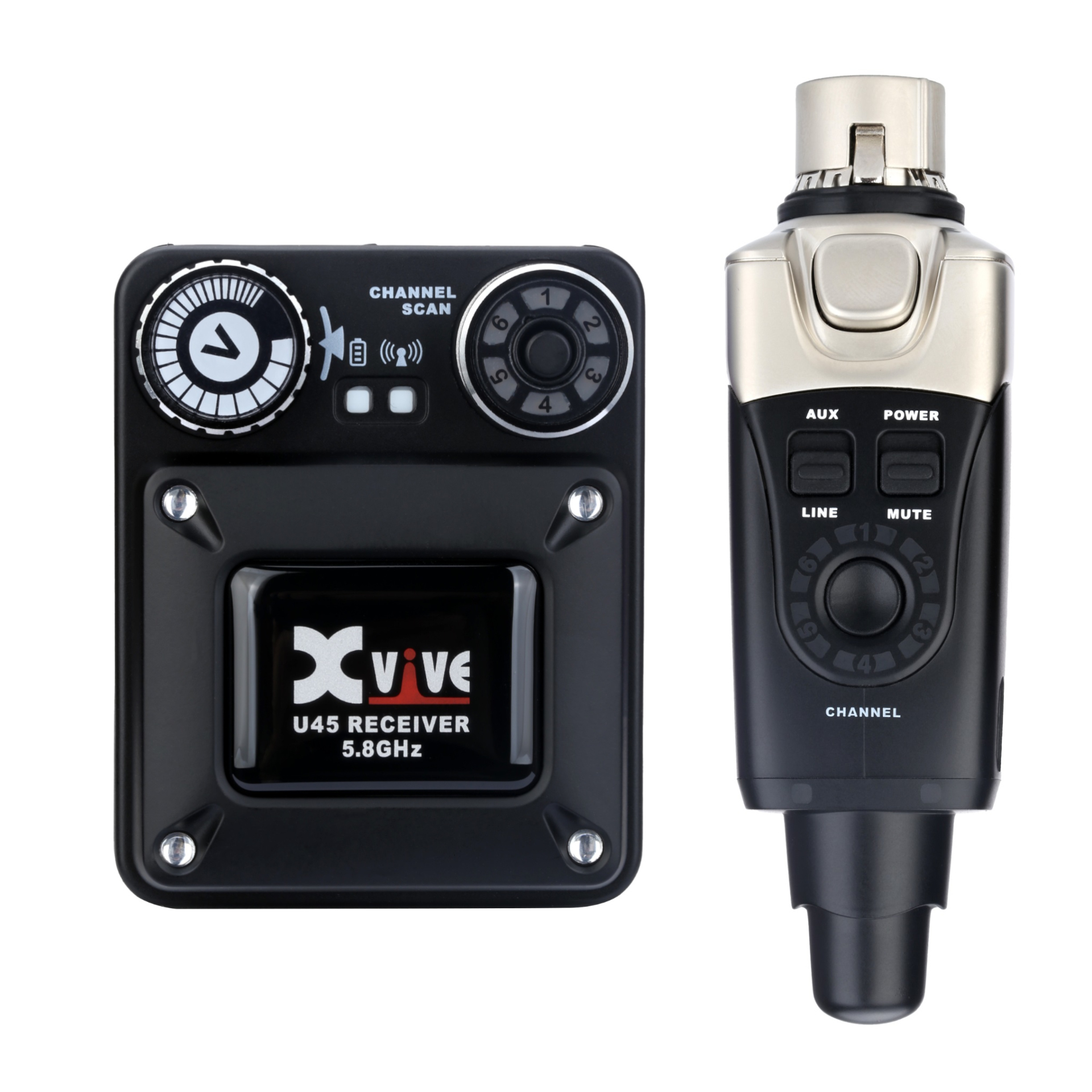 XVive U45 In-Ear Monitor Wireless System, 5.8 GHz, Stealth Black
