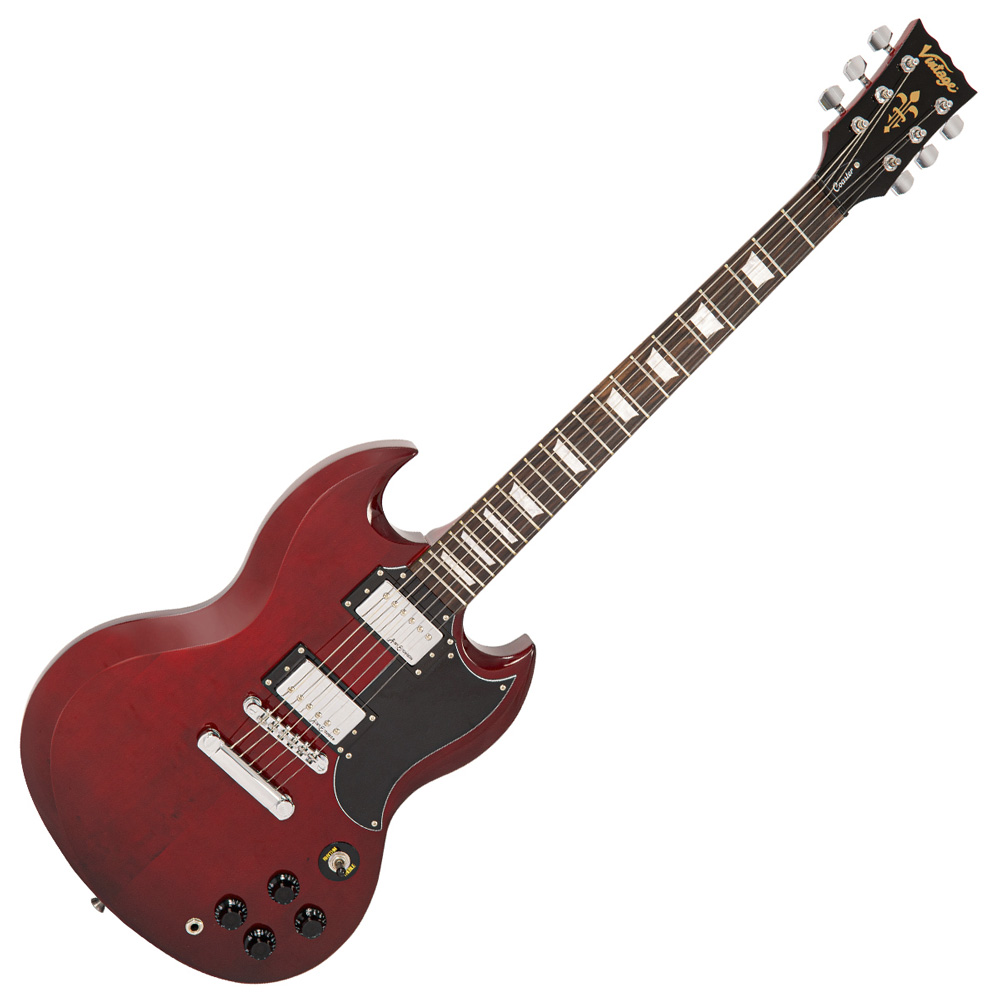 VINTAGE Coaster Series V69CR E-Gitarre, Cherry Red
