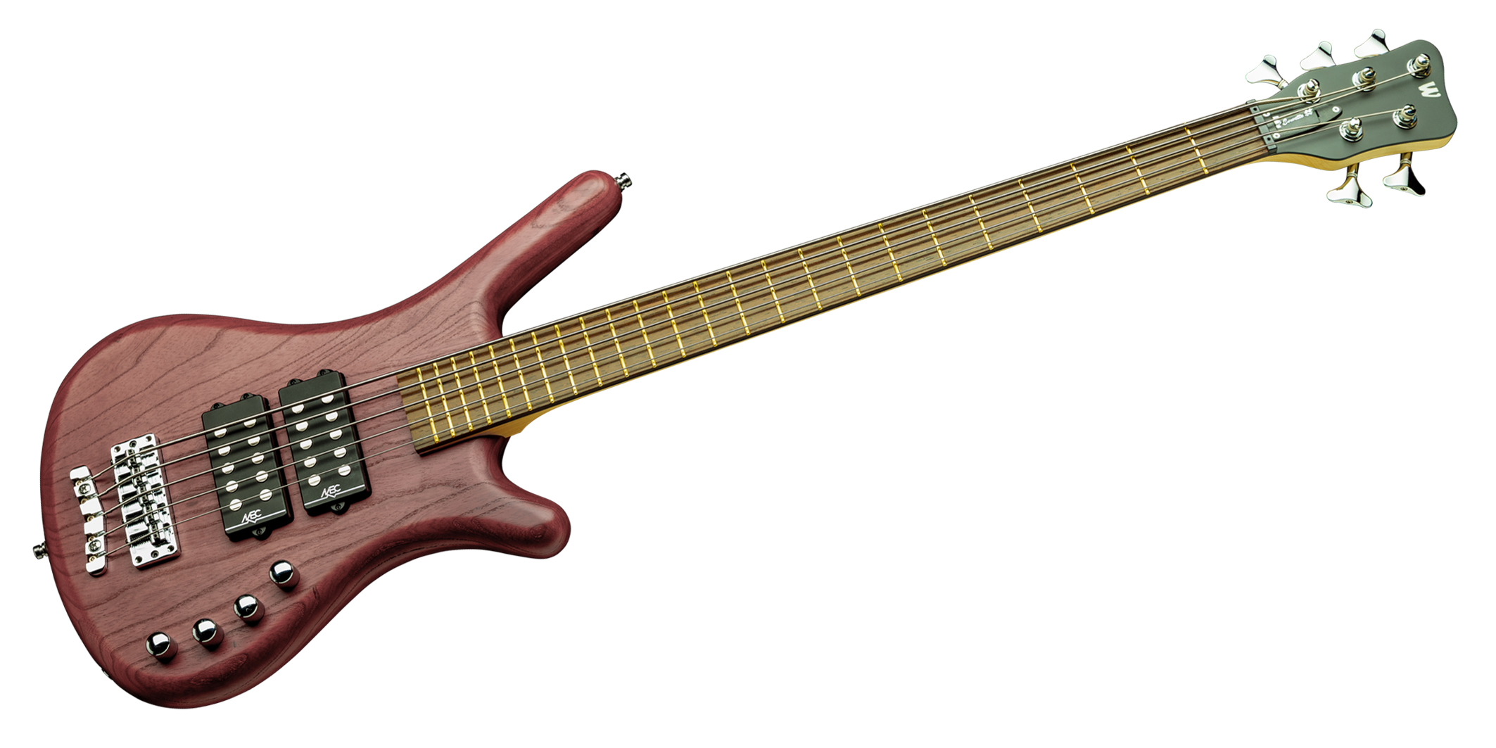 Warwick RockBass Corvette $$, 5-String - Burgundy Red Transparent Satin