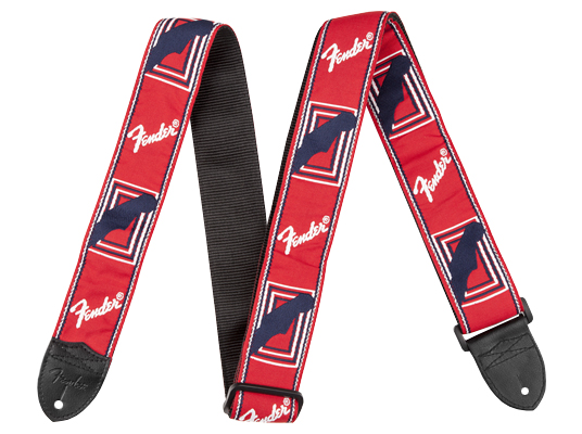 Fender Gitarren Gurt Stoff rot/weiß/blau