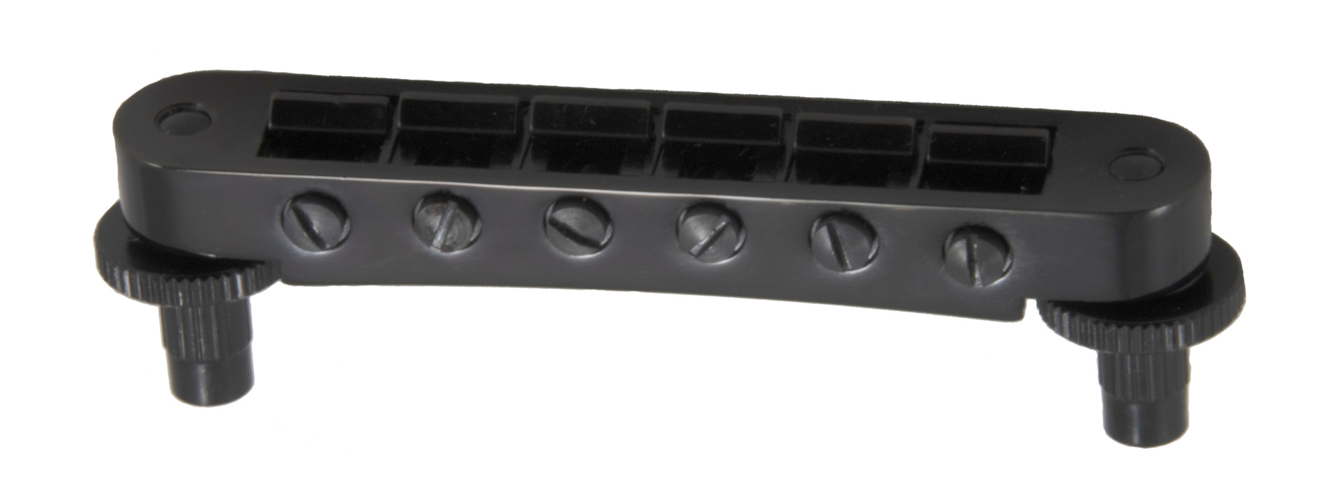 Grover 521BC Tune-O-Matic Guitar Bridge (Unnotched) - Black Chrome