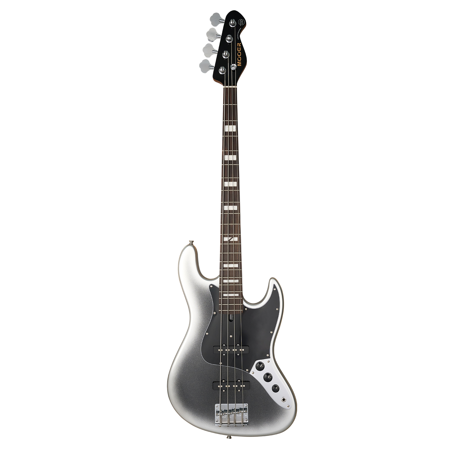 Mooer MBJ412 Electric Bass Guitar - Dark Silver