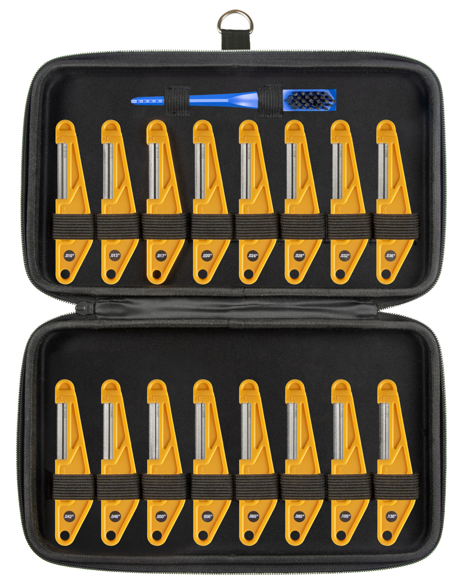 MusicNomad Diamond Coated Nut File Set, 16 pcs. (MN676) - Complete Shop Set
