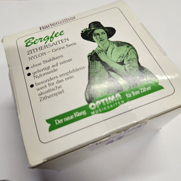 BERGFEE OPTIMA Zither-Saiten Harfen-/Luftresonanz-Zither Nylon grün 1321, 42-saitig