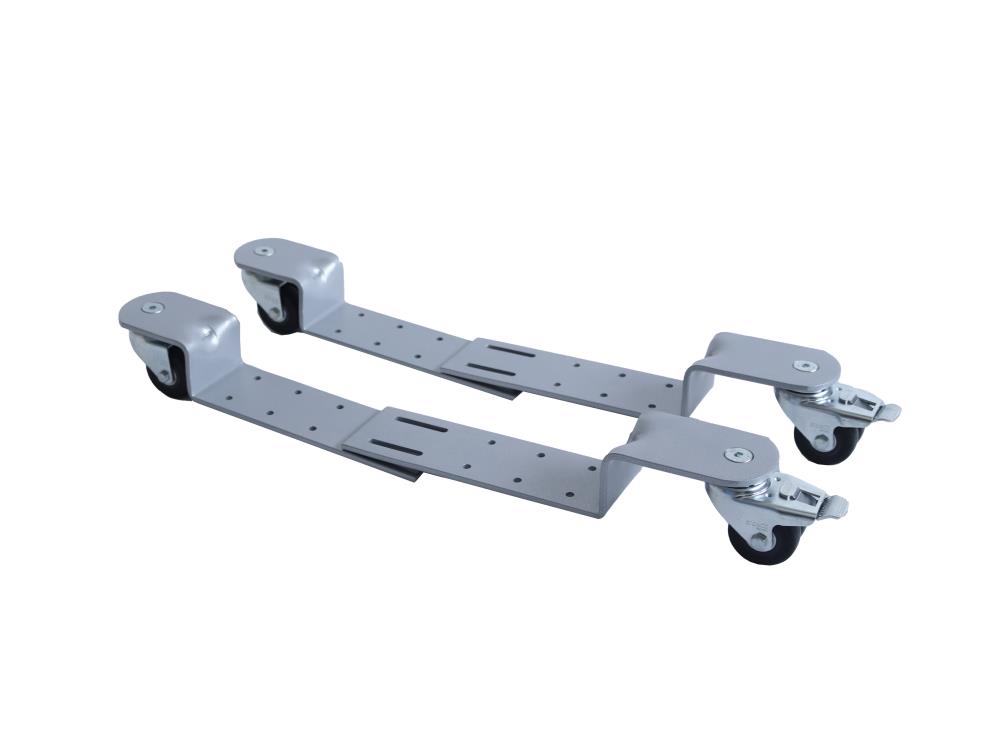 JAHN 212010 Rollenböcke für Klavier, 4-teilig, silbergrau, flexibel, 23-36 cm