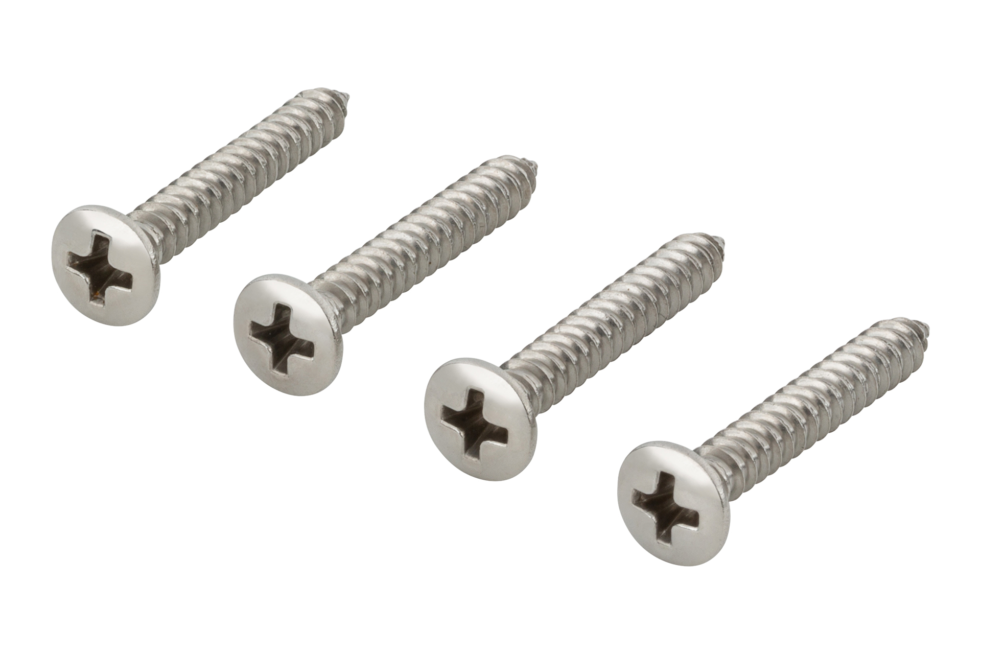 Framus & Warwick Parts - Countersunk Short Screws for Bolt-On Neck, 4.2 mm x 30 mm, 4 pcs. - Stainless Steel