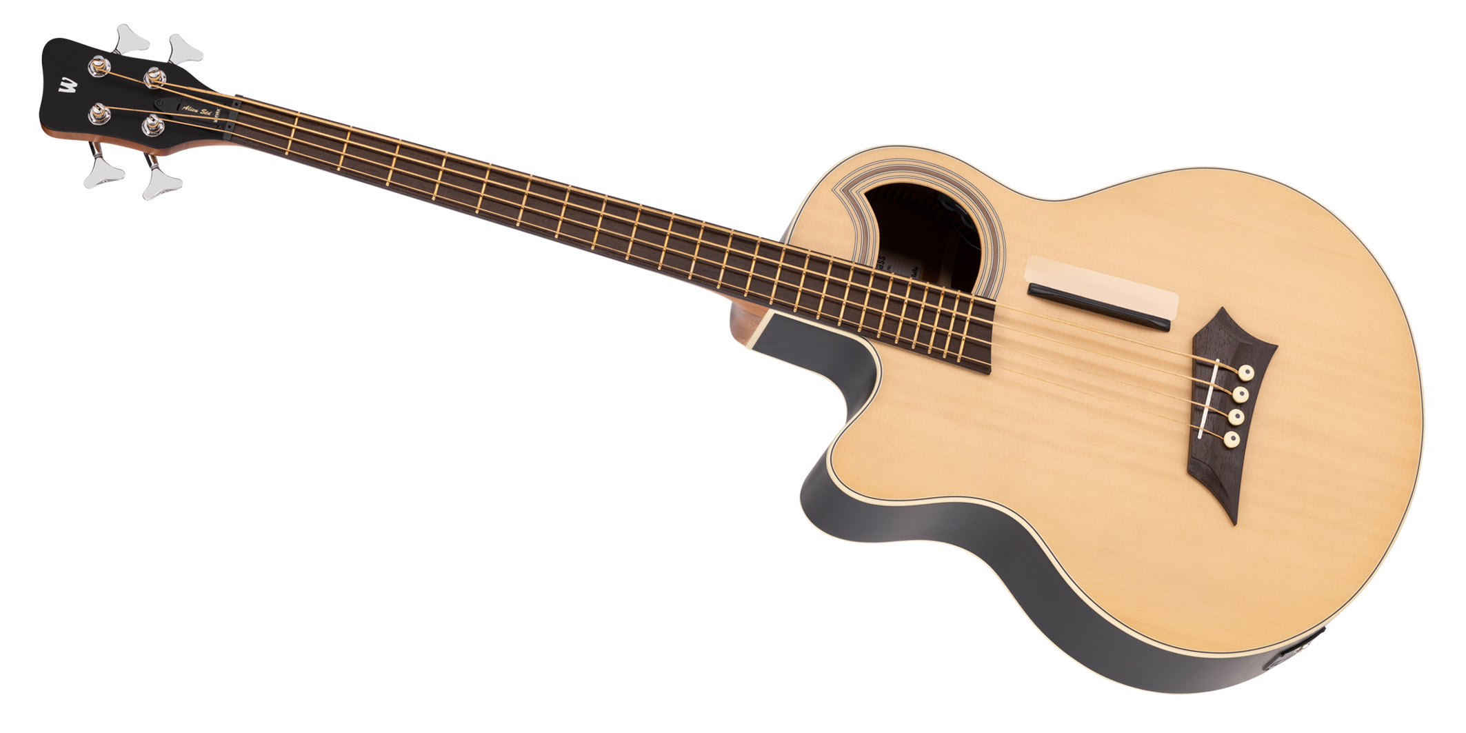 Warwick RockBass Alien Standard, Lefthand, 4-String - Natural Transparent Satin
