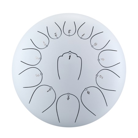 U-Turn Steel Tongue Drum 12" 11Töne - elderflower white