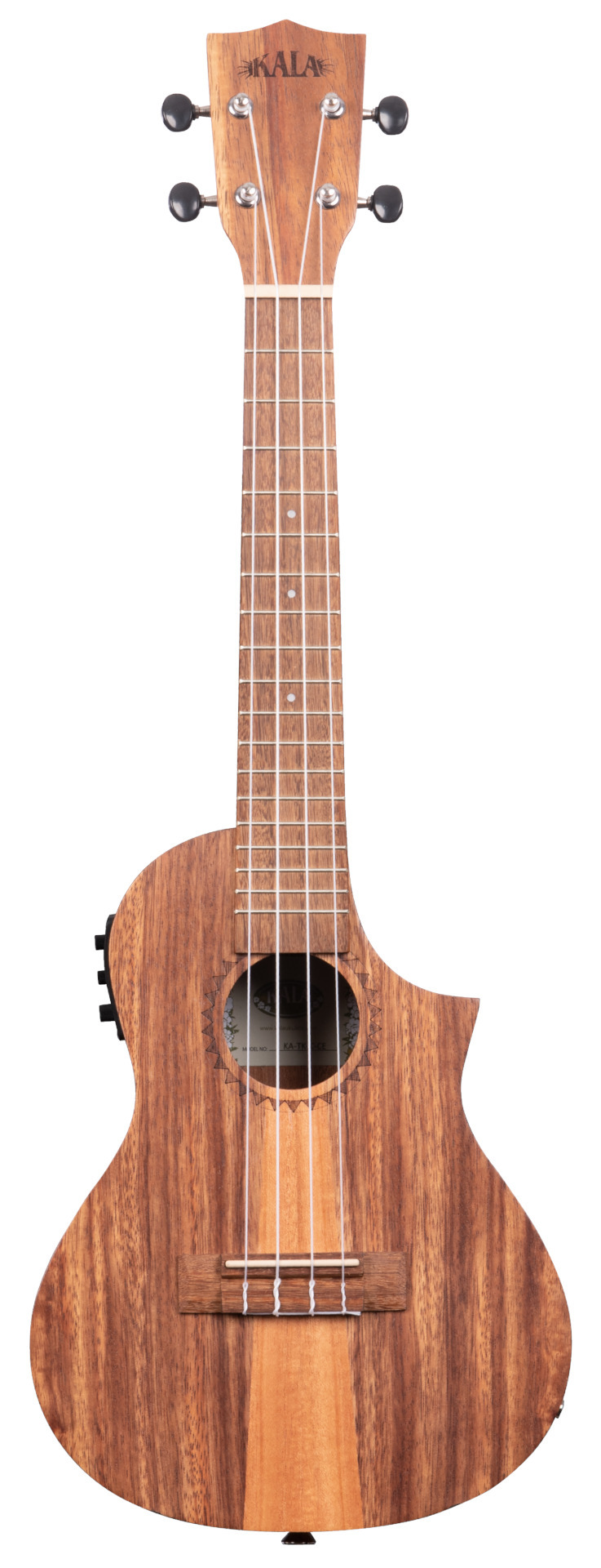 KALA KA-TK-C-CE - Teak Tri-Top Concert Ukulele, with Cutaway & EQ