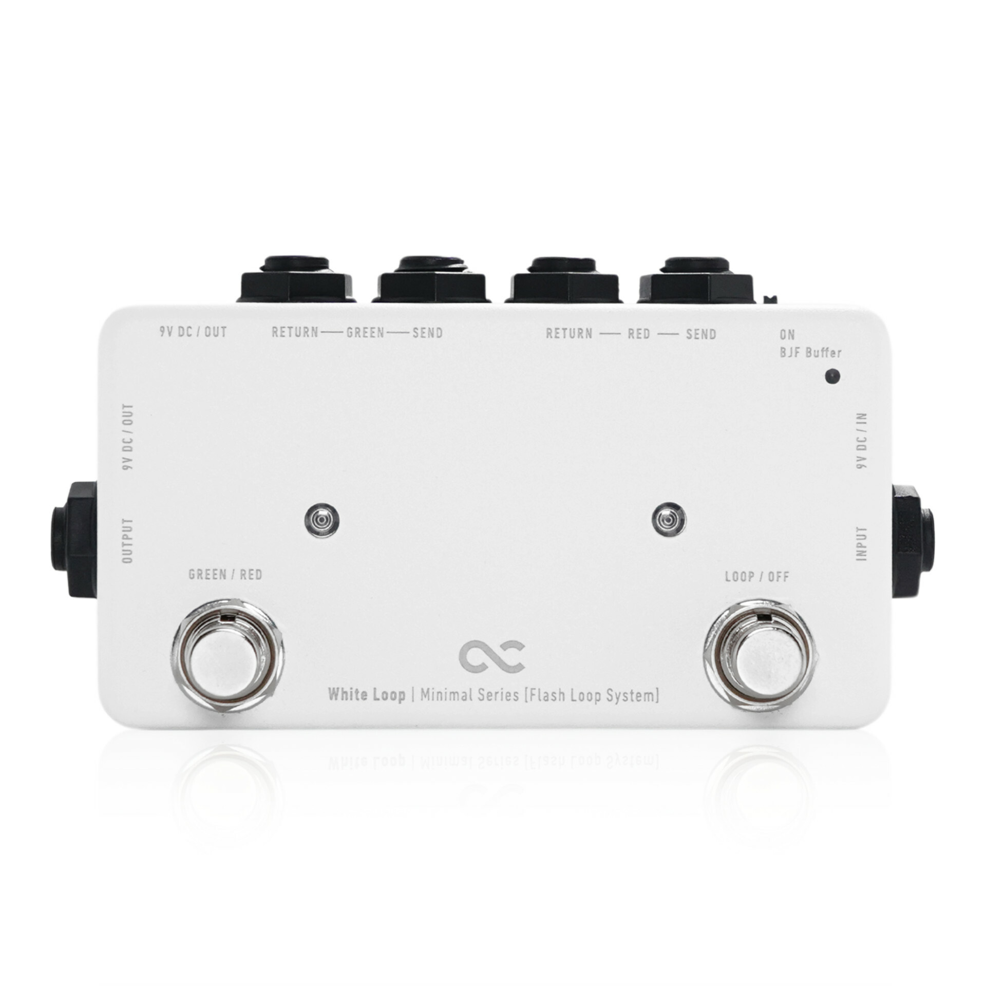 One Control Minimal Series White Loop with BJF Buffer - A/B Switch / True Bypass Looper