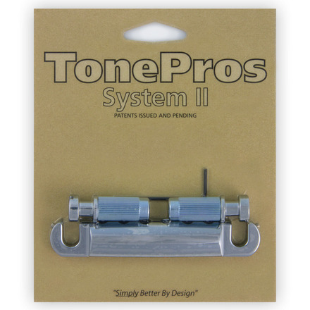 TonePros T1ZA C - Metric Aluminum Tailpiece (Locking Stop Bar) - Chrome
