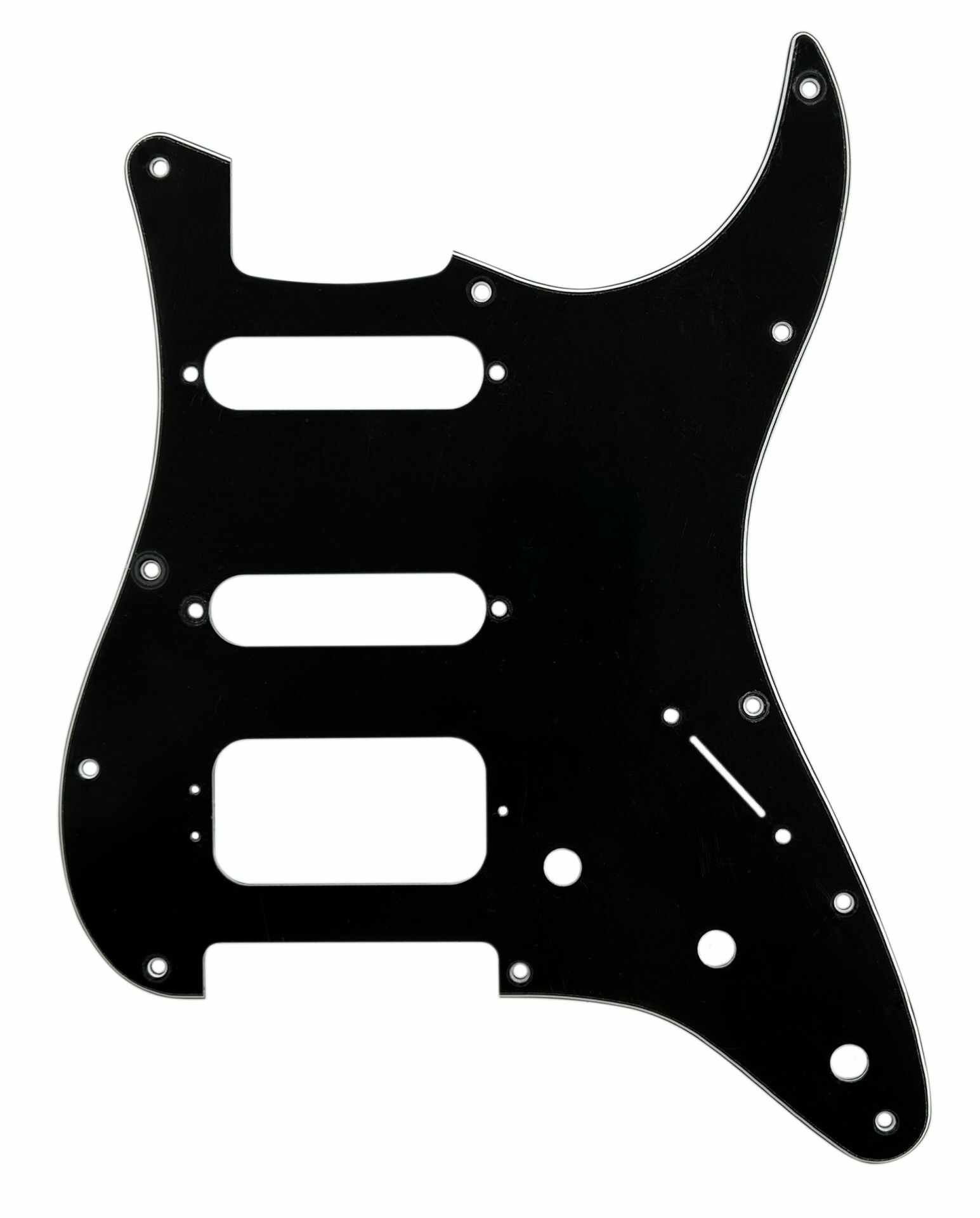 D'Andrea ST-Style HSS Pickguard (DPP ST BWB HSS), Black