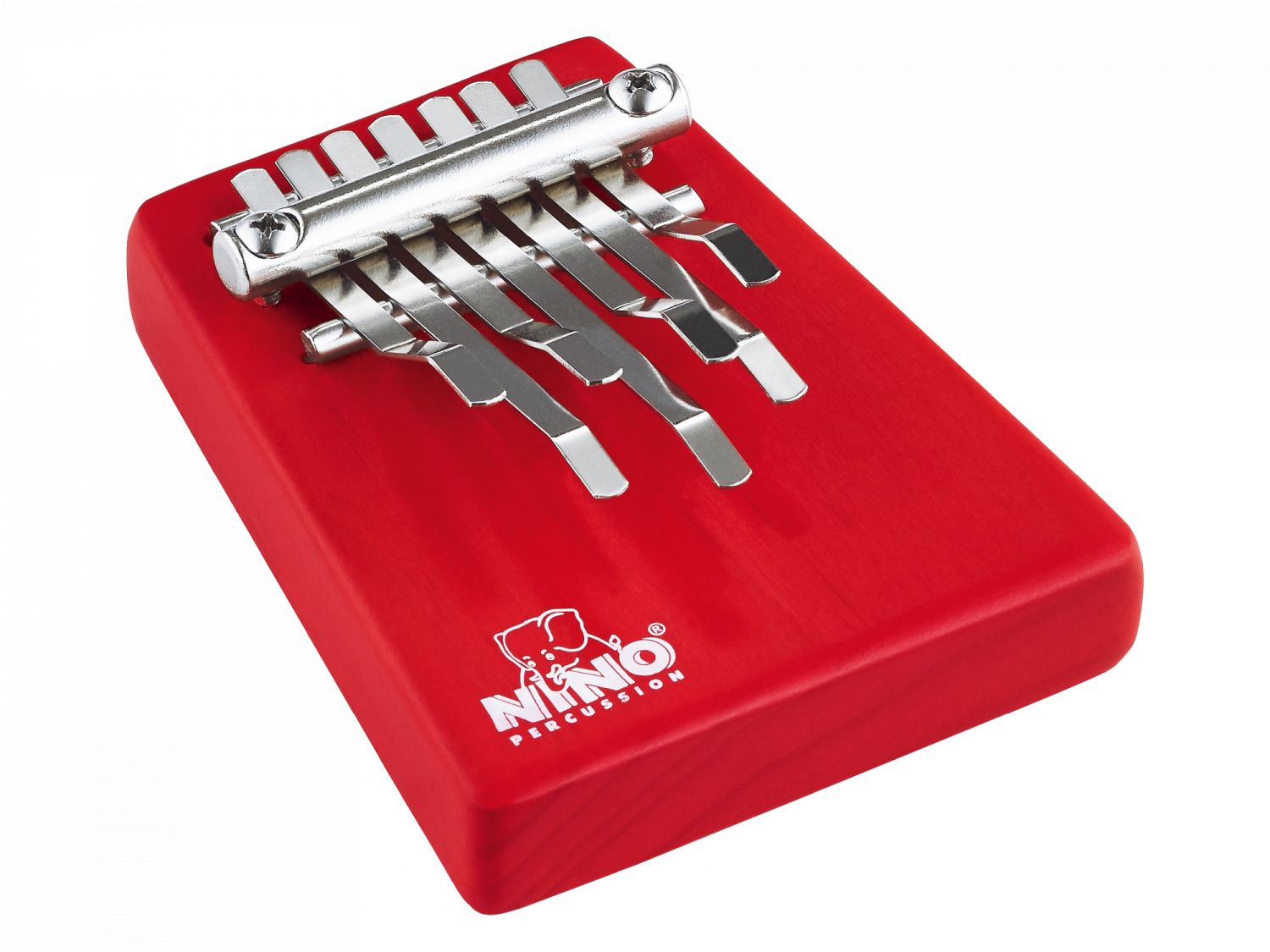 NINO 964R Holz Kalimba rot, 7 Zungen