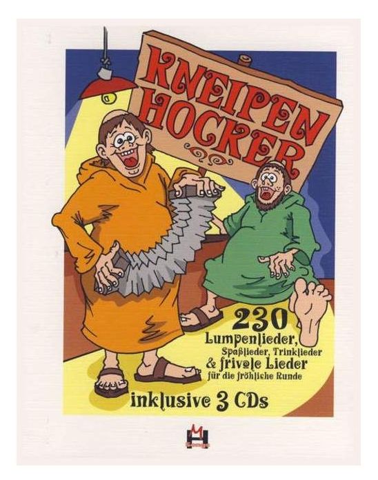 Hildner: Kneipenhocker - Liederbuch - Noten und 3 CDs