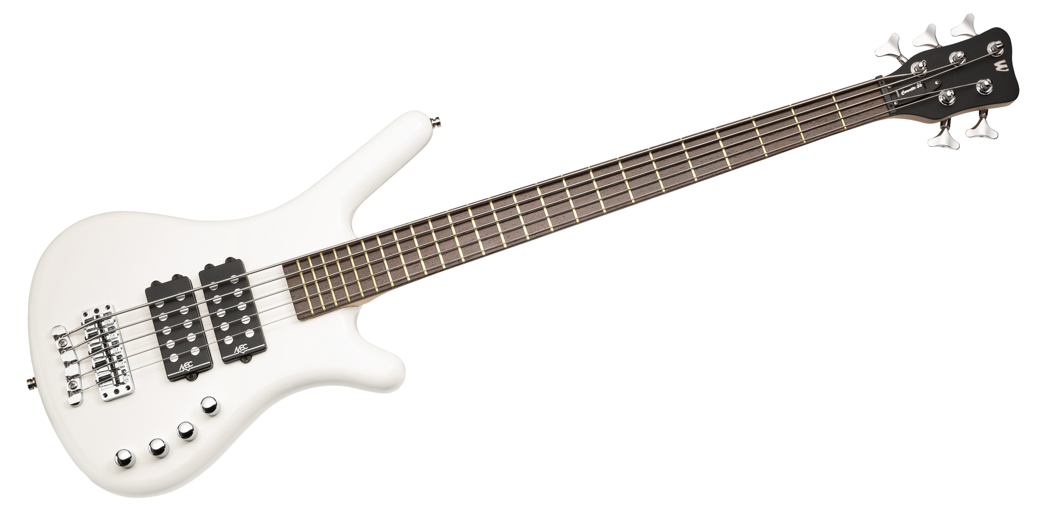 Warwick RockBass Corvette $$, 5-String - Solid White High Polish