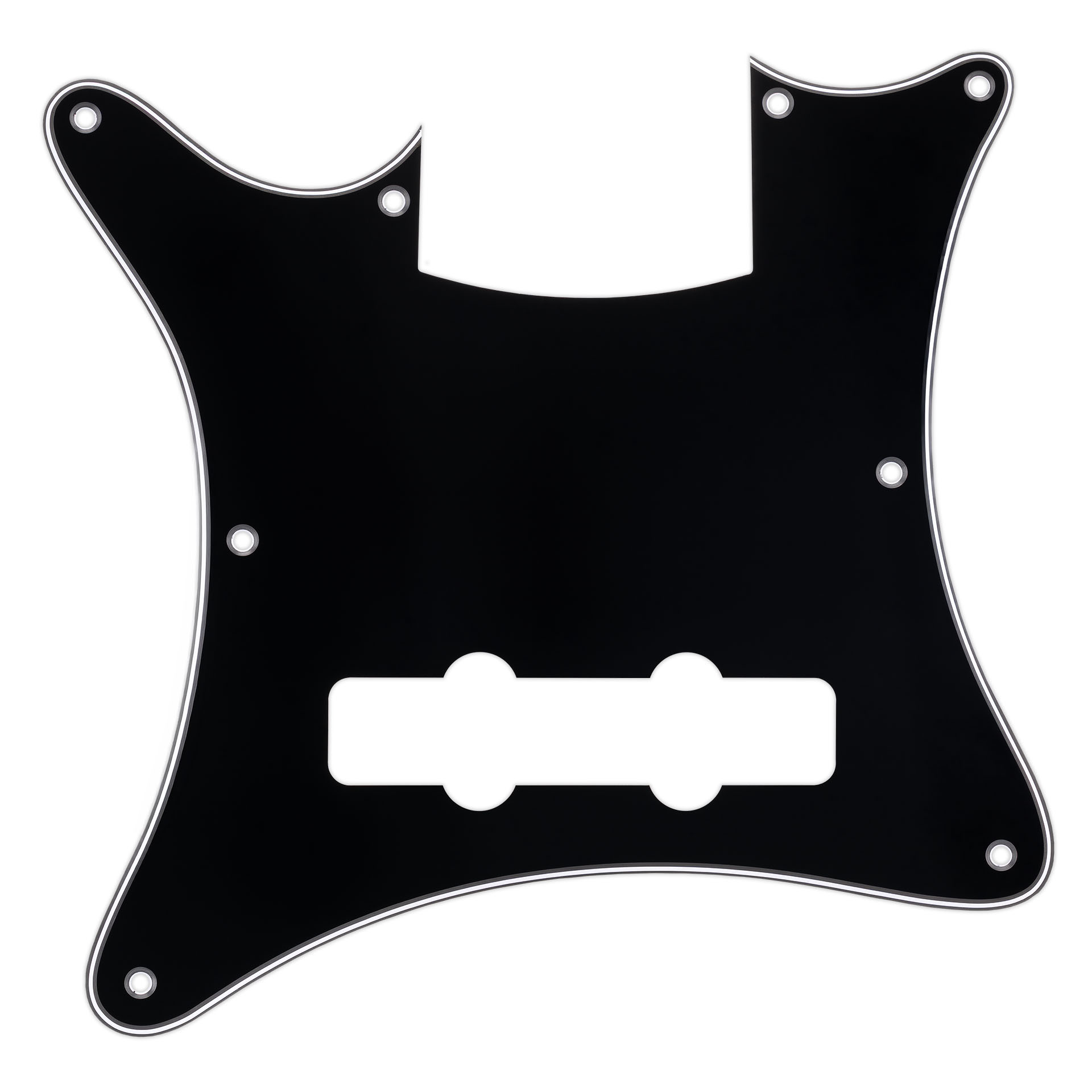 Warwick Parts - Streamer CV Bass Pickguard - 4-String - Black - Lefthand