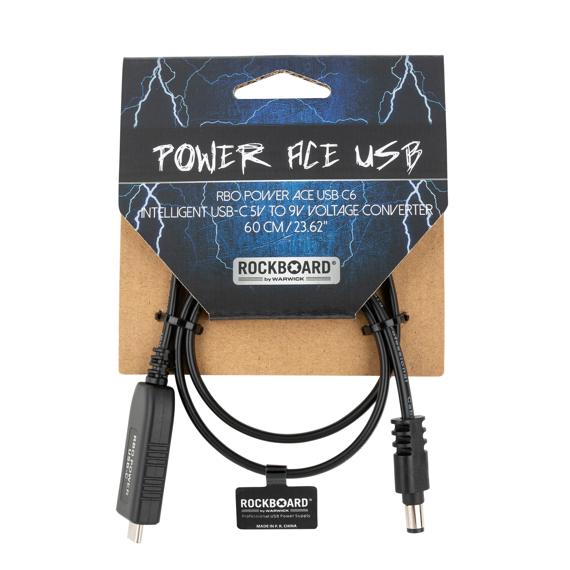 Rockboard Intelligent USB-C 5V to 9V Voltage Converter, 60 cm